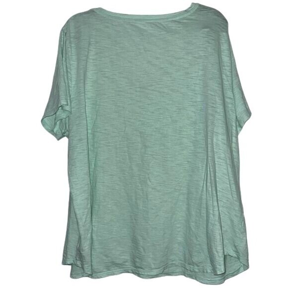 Old Navy Everywear Womens V-Neck T-Shirt XXL Mint Green Casual Short Sleeve Top - Picture 4 of 6